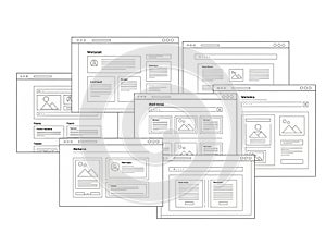 Wireframe layout for user interface design
