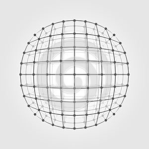 Wireframe mesh a circle