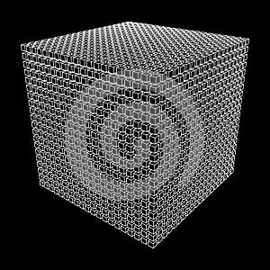 Wireframe Mesh Cube.