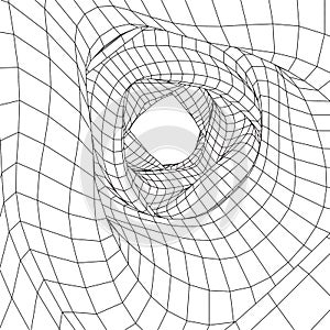 Wireframe Mesh Organic tube