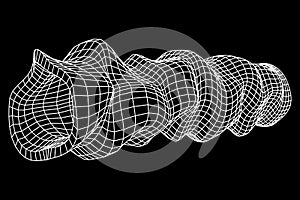 Wireframe Mesh Organic tube