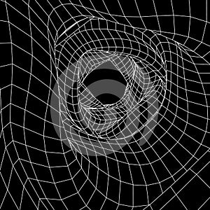 Wireframe Mesh Organic tube