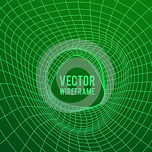 Wireframe Mesh Organic tube