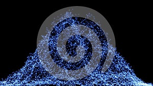 Wireframe mountain. Digital landscape