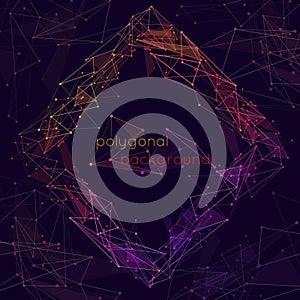 Wireframe polygonal background