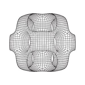 Wireframe Ported Cube