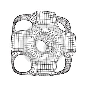 Wireframe Ported Cube