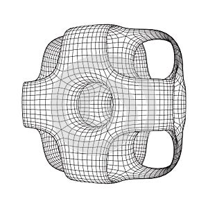 Wireframe Ported Cube