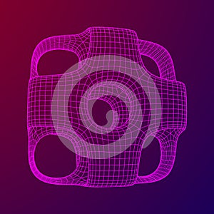 Wireframe Ported Cube