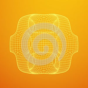 Wireframe Ported Cube