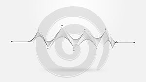 Wireframe sound wave abstract background