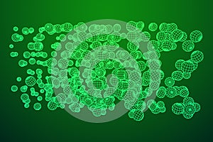 Wireframe Sphere Mesh Flow