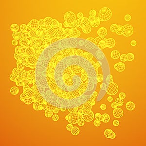 Wireframe Sphere Mesh Flow