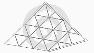 Wireframe Triangular Grid Pattern Vector for Tech Backgrounds, vector design Generative AI