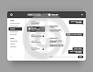 Wireframes screens. Dashboard UI and UX design.