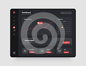 Wireframes screens. Dashboard UI and UX Kit design.