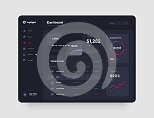 Wireframes screens. Dashboard UI and UX Kit design.