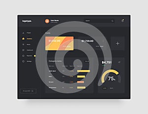 Wireframes screens. Dashboard UI and UX Kit design.