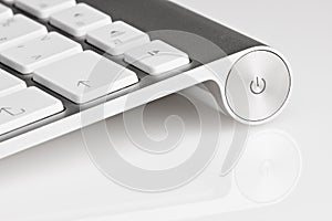 Wireless aluminum keyboard detail