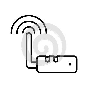 Wireless Antenna Icon Black And White Illustration
