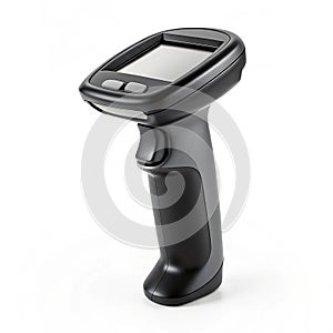 Wireless barcode scanner on white background