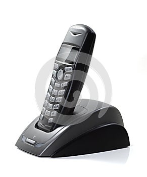Wireless black telephone