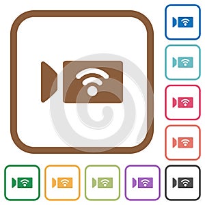 Wireless camera simple icons