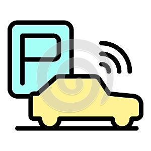 Wireless car icon vector flat