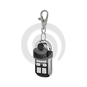 Wireless car key isolated on white background