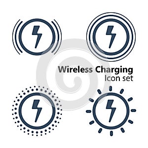 Wireless Charging Icon set