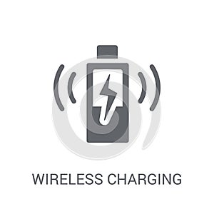 Wireless charging icon. Trendy Wireless charging logo concept on