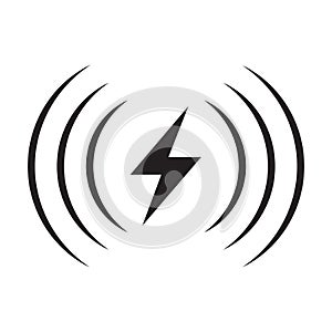 Wireless charging icon vector artificial Intelligence collection for your web design, logo, UI. illustration