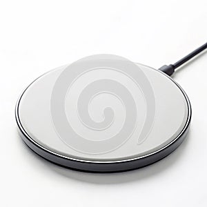 Wireless charging pad white background