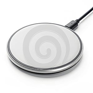 Wireless charging pad white background