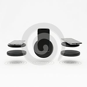 Wireless charging setup with multiple devices