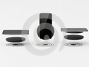 Wireless charging setup with multiple devices