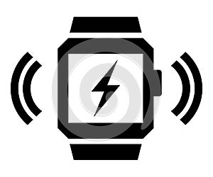 Wireless charging smartwatch icon