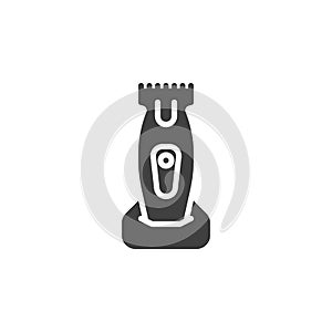 Wireless charging trimmer vector icon