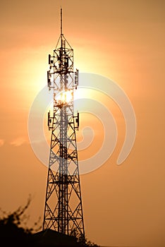 Wireless Communication Antenna With sunrise