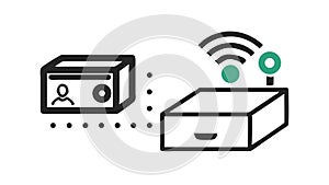 Wireless Communication Device - Connectivity IoT, vector design Generative AI