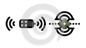 Wireless Communication Icon for Connectivity, vector design Generative AI