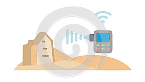 Wireless Communication Remote Location - Signal Tech, vector design Generative AI