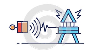 Wireless Communication Tower, Mobile Network Connectivity, vector design Generative AI