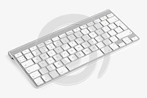 Wireless computer keyboard isolated on white background