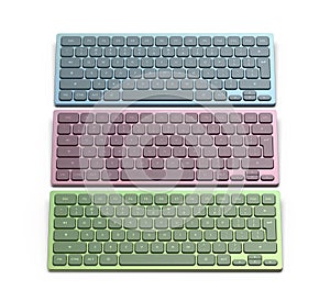 Wireless computer keyboards with different colors