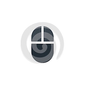 Wireless computer mouse glyph icon