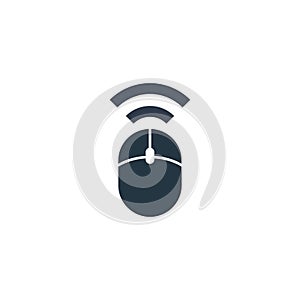 Wireless computer mouse icon. Simple