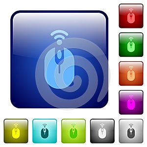 Wireless computer mouse color square buttons
