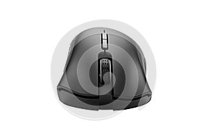 Wireless computer mouse isolated on white background.