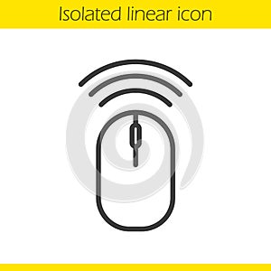 Wireless computer mouse linear icon